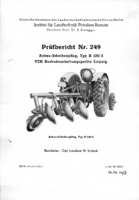Anbau -Scheibenpflug B 130/3
