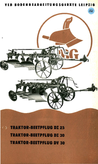 Traktor-Beetpflug DZ 25, DZ 30, DV 30
