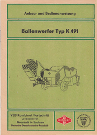 Betriebsanleitung: Ballenwerfer K 491