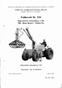 Hydraulischer Schwenkkran T 157 /1