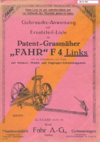 Grasmäher "FAHR" F 4
