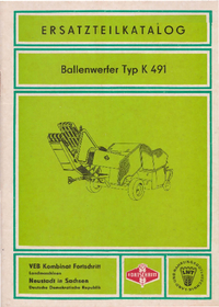 Ersatzteilkatalog: Ballenwerfer K 491